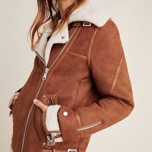 Brown Shearling Women's Jacket